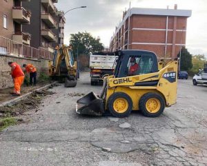 Viterbo - I lavori a via Corrado Alvaro