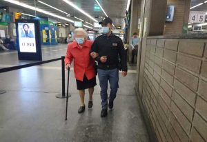 L'intervento della polizia ferroviaria