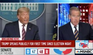Interrotta la diretta del discorso di Trump