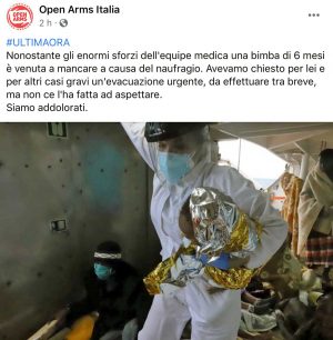 Naufragio di migranti nel mar Mediterraneo