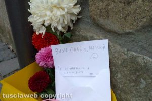 Viterbo - Fiori in centro per Gigi Proietti