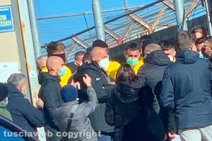 Sport - Calcio - Viterbese - L'incontro tra squadra e tifosi