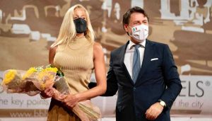 Giuseppe Conte e Olivia Paladino