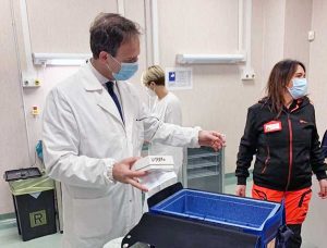 Viterbo - L'arrivo dei vaccini anti-Covid all'ospedale di Belcolle