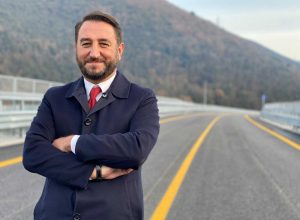 Terni - Giancarlo Cancellieri, viceministro alle Infrastrutture, in visita al cantiere ultimato della Terni-Rieti