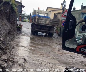 Bassano in Teverina - Muro crollato in via Regina Elena, riaperta la strada