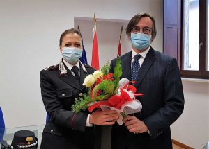 Il capitano Palmina Lavecchia in visita al Comune