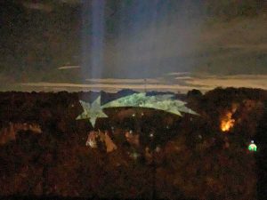 Castel Sant'Elia - La cometa illumina la rupe