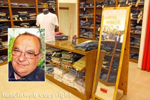 Viterbo - Il negozio della famiglia Fedeli in via San Luca - Nel riquadro Norveo Fedeli