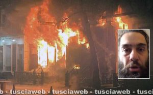 A fuoco il Lazio Club di New York; nel riquadro: il fondatore ronciglionese Giovanni Bartocci