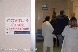 Viterbo - Il centro vaccinazione anti-Covid all'ospedale di Belcolle