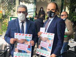 Vincenzo Peparello, presidente della Confesercenti di Viterbo, e Claudio Pica, presidente Fiepet di Roma e del Lazio