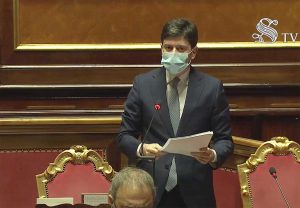 Roberto Speranza in Senato