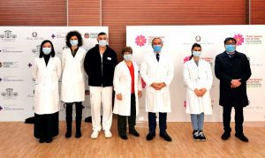 Roma - I primi 5 sanitari dello Spallanzani a fare il vaccino Covid - Con loro Alessio D'Amato