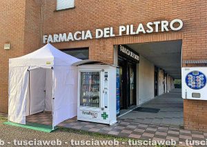 Viterbo - Il gazebo per test rapidi Covid al Pilastro