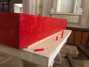 Orte - Bara scoperchiata nel convento di San Bernardino