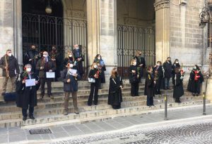 Perugia - Flash mob di protesta dei magistrati onorari