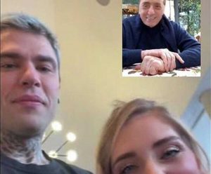 Berlusconi videochiama Fedez e Chiara Ferragni