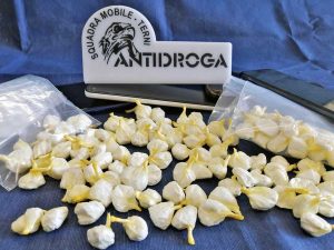 La droga sequestrata dalla polizia di Terni