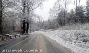 Neve sui Cimini e sulla Cimina