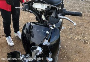 Il motorino incidentato