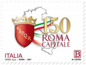 Poste - Il francobollo per i 150 di Roma capitale