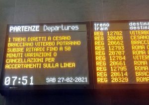 Ritardi sulla linea ferroviaria Roma - Viterbo