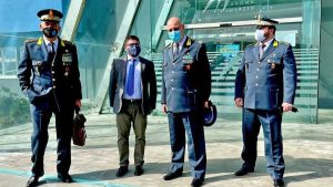 Civitavecchia - Il colonnello Franza, il presidente Musolino, il generale Lorusso e il maggiore Capone