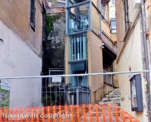 Vignanello - I lavori all'ascensore