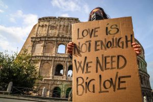 Roma - Messaggio d'amore in vista di san Valentino