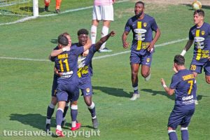 Sport - Calcio - Viterbese - L'esultanza dei gialloblù