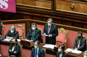 Mario Draghi al senato