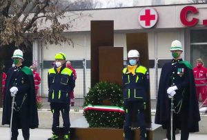 Codogno - Il memoriale per le vittime del Covid inaugurato a un anno dall'inizio della pandemia
