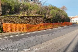 Viterbo - Le transenne in via della Pila
