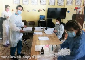 Viterbo - Covid - La somministrazione dei vaccini al Centro Giovanni XXIII