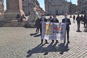 La manifestazione contro il deposito di scorie radioattive