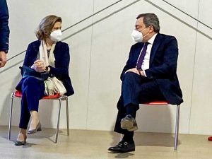 Mario Draghi e Serenella Cappello