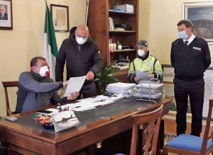 Tarquinia - Coc - Il sindaco Giulivi e lo staff