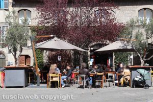 Viterbo - Le vie del centro nella mattinata del 14 marzo, alla vigilia delle nuove restrizioni da zona rossa