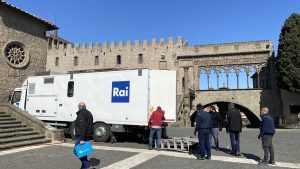 Viterbo - La troupe Rai per le celebrazioni dei 750 anni del conclave