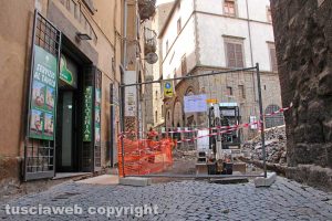 Viterbo - Lavori in via San Lorenzo