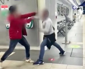Roma - Le immagini dell'aggressione omofoba nella stazione di Valle Aurelia