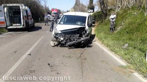 Capranica - L'incidente lungo la Cassia sud