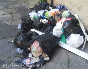 Viterbo - Cumulo di rifiuti in via Solitaria