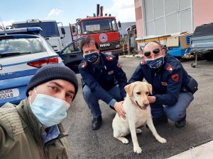 Tarquinia - Cane salvato sulla provinciale