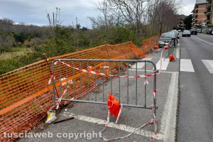Viterbo - Il marciapiedi di via Belluno