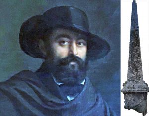 Il conte Claudio Faina e il cippo commemorativo dell'uccisione