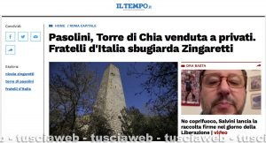 La Torre di Pasolini è stata venduta a privati?