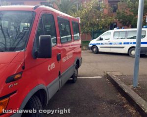 I vigili del fuoco al comando di polizia locale di Viterbo