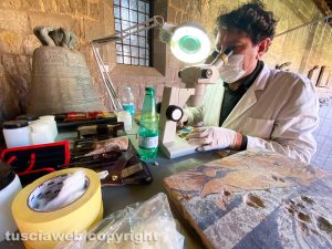 Viterbo - Museo civico - I restauri dei quadranti della Torre civica